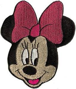  Disney Minnie Mouse   3.25 Pink Bow Tie Face Patch 