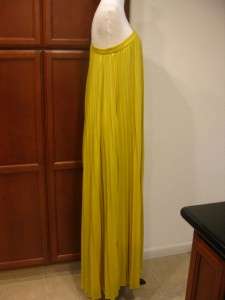 new $298 BCBG MAX AZRIA ABEE PLEATED MAXI One shoulder Spring 