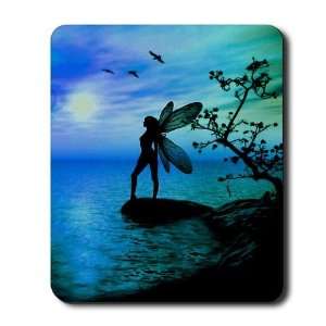  Tranquility Teal/Blue Fantasy Mousepad by  