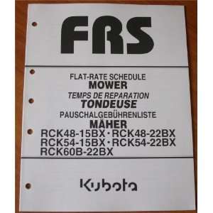  Kubota Flat Rate Schedule Mower RCK48 15BX, RCK48 22BX 