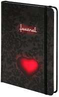 Black Lace Heart Lined Journal 