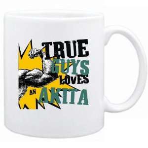  New  True Guys Loves A Akita  Mug Dog