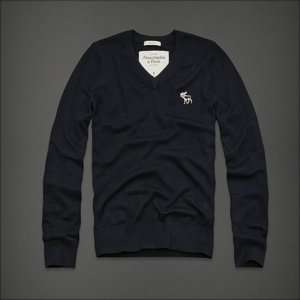 New Abercrombie & Fitch Mens V Neck Sweater Navy Size M  