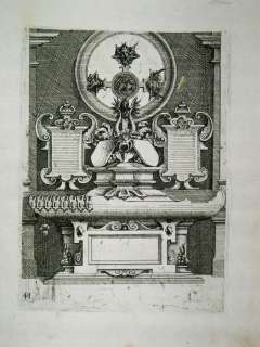 Grabmal mit zwei Epitaphen und Kreuz DIETTERLIN 1598  