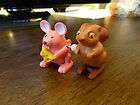 Tomy Toys   Wind Up   Pink Mouse and Brown Squirrel   1970 era
