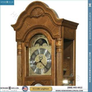  Traditional Grandfather floor clock, Oak Leighton 020867026111  