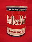 BUTTER NUT COFFEE TIN CONTAINER CAN VINTAGE ADVERTISIN​G