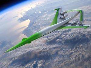 Supersonic Green Machine NASA Airplane Wood Model Big  