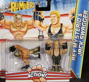 JACK SWAGGER & REY MYSTERIO   WWE RUMBLERS TOY WRESTLING ACTION 