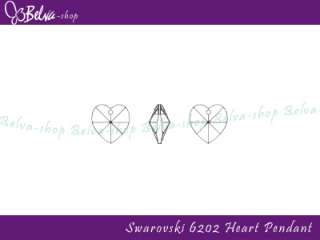 6202 10.3x10mm Swarovski Heart Pendant (6 pcs)  