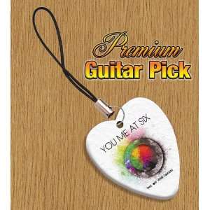  YouMeAtSix Mobile Phone Charm Bass Guitar Pick Both Sides 