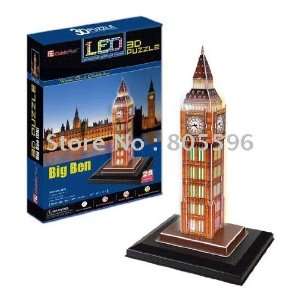 led light building 3d diy models home adornment puzzle toy paper model 