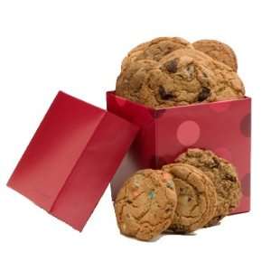  Drews Signature Red Gift Box of 8 Fresh Baked Chocolate Chip Cookies
