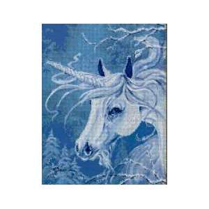  Winter Unicorn, Cross Stitch from Kustom Krafts Arts 