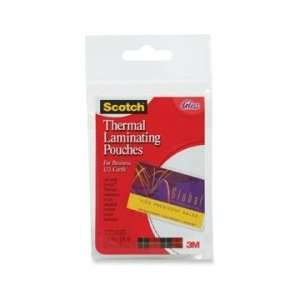  Scotch Business Card Size Thermal Laminating Pouch   Clear 