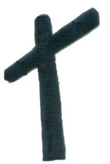 Old Rugged Wood Cross Embroidered Iron On Patch wx0112  