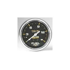 Auto Meter 4811 Carbon Fiber 2 5/8 0 15 PSI Mechanical Fuel Pressure 