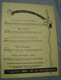 The Love Bug Will Bite You Sheet Music 1937 PinkyTomlin  