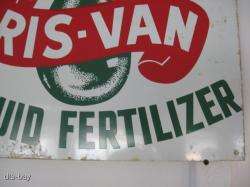 VINTAGE RIS VAN FERTILIZER AGRICULTURE ADVERTISING SIGN  