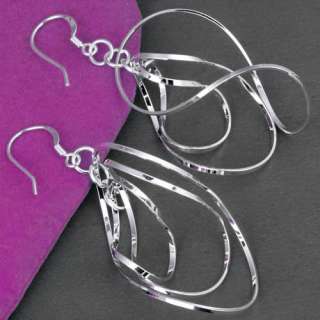 Popular Goodly Spirality Silver Plated Dangle Earrings  
