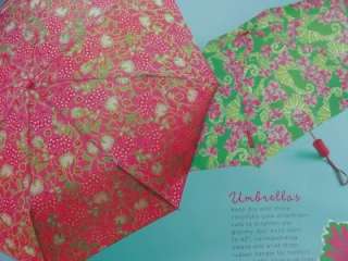 LILLY PULITZER UMBRELLA Pink FLOATERS Light Compact Auto Open 42 