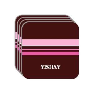 Personal Name Gift   YISHAY Set of 4 Mini Mousepad Coasters (pink 