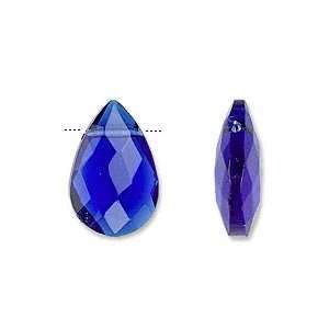 4254 Celestial Crystal® dark blue, 18x12mm faceted briolette   sold 