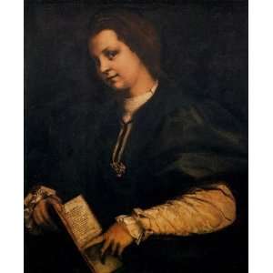     Andrea del Sarto   32 x 38 inches   Portrait of a Lady with a Book