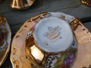 ANTIQUE GOLD ENCRUSTED GERMAN 1910 CAPPUCCINO DEMITASSE CHILD TEA CUP 