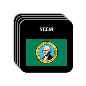 US State Flag   YELM, Washington (WA) Set of 4 Mini Mousepad Coasters