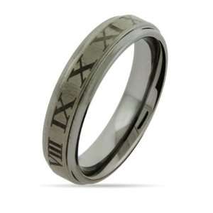  Mens 6MM Roman Numeral Tungsten Ring Size 11 (Sizes 9 10 