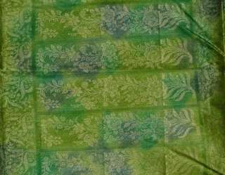 Beautiful Vintage 100% Pure Real Silk Saree Fabric Seide 5 Yards Sari 