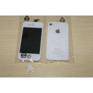 Iphone 4g White Lcd Full Assembly Kit Button and Back Cover