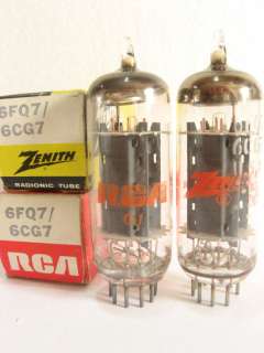 matched 1970s New In Box GE 6FQ7 6CG7 tubes GrayP, O  
