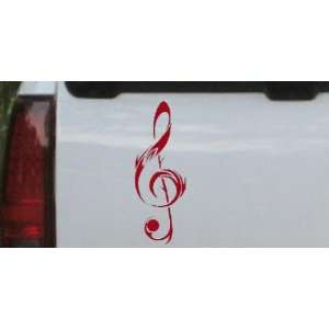 Music Note Car Window Wall Laptop Decal Sticker    Red 12in X 32.4in