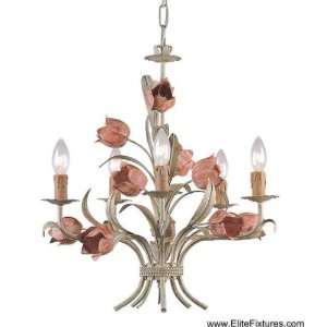 Crystorama 4805 SR, Southport Candle 1 Tier Chandelier Lighting, 5 