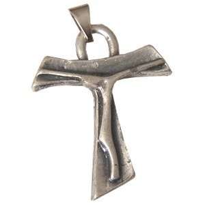   Rosary Tau crucifix   Pewter (3.5x2.3cm 1.4x1) Arts, Crafts & Sewing