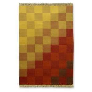  Wool rug, Sunset Geometry (4x6)