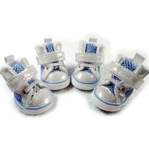  Adorable Dog Sneakers Footwear for Pets Shoes Blue Color 