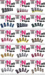 70 Zebra Acrylic False Animal Strap French Nail Tips   30 Design #V 16 
