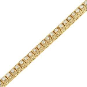  Fashion Link Diamond Tennis Bracelet w/ Filigree2.00ct 