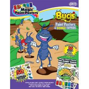  Bugs Magic Paint Posters with Over 50 Bonus Temporary 