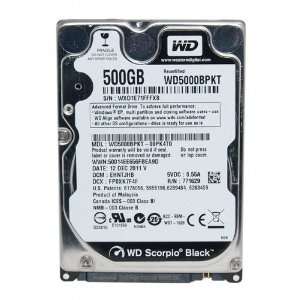  NEW 500GB Scorpio Blk SATA 7200RPM (WD5000BPKT) Office 