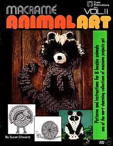 Craft Books #1054 Macrame Animal Art Vol II #7122  