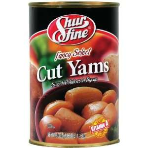 Shurfine Fancy Select Cut Yams 40 oz   12 Pack  Grocery 