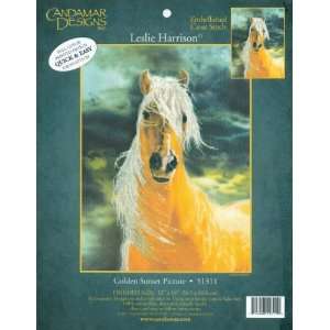   Sunset Horse Embellished Cross Stitch Kit 12X16 14 Count (51311