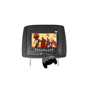  Car Headrest DVD Player/Game System Black (single)   7 