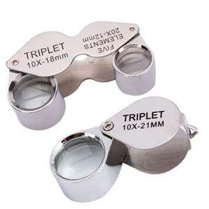10X+20X&10X Triplet Magnifier Jeweler Jewelry Eye Loupe  
