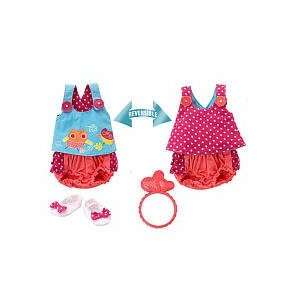 Baby Alive Pretty Ruffles Reversible 2 in 1 Bloomer Set Outfit, Size 
