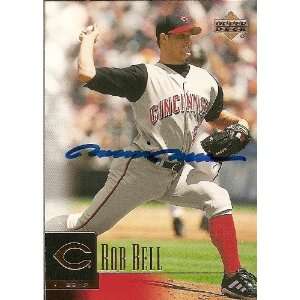 Rob Bell Signed Cincinnati Reds 2001 Upper Deck Card